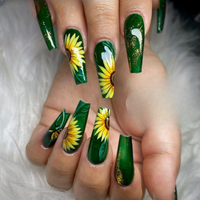 Step-by-StStep-by-Step Guide to Sunflower Nail Artep Guide to Sunflower Nail Art