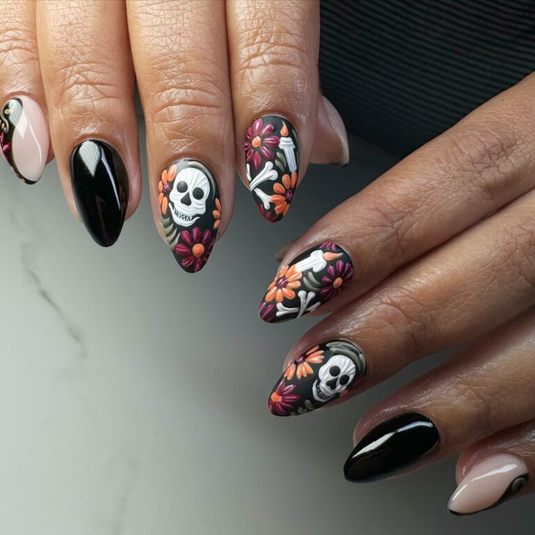 Top Dia De Los Muertos NaTop Dia De Los Muertos Nail Art Trends to Tryil Art Trends to Try