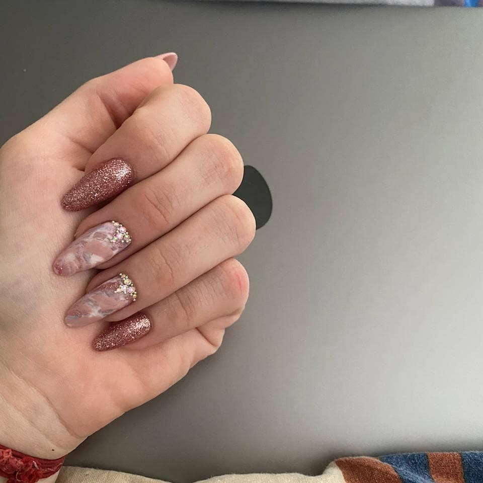 Neutral Marble Nail Art Light Elegance