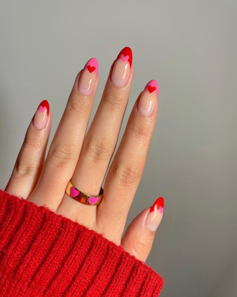 Valentine's Nail Designs love pattern