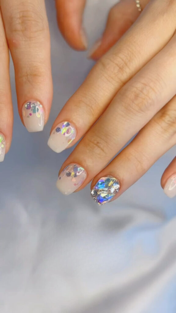 Fake Toenail Toe Nails Colorful Diamond