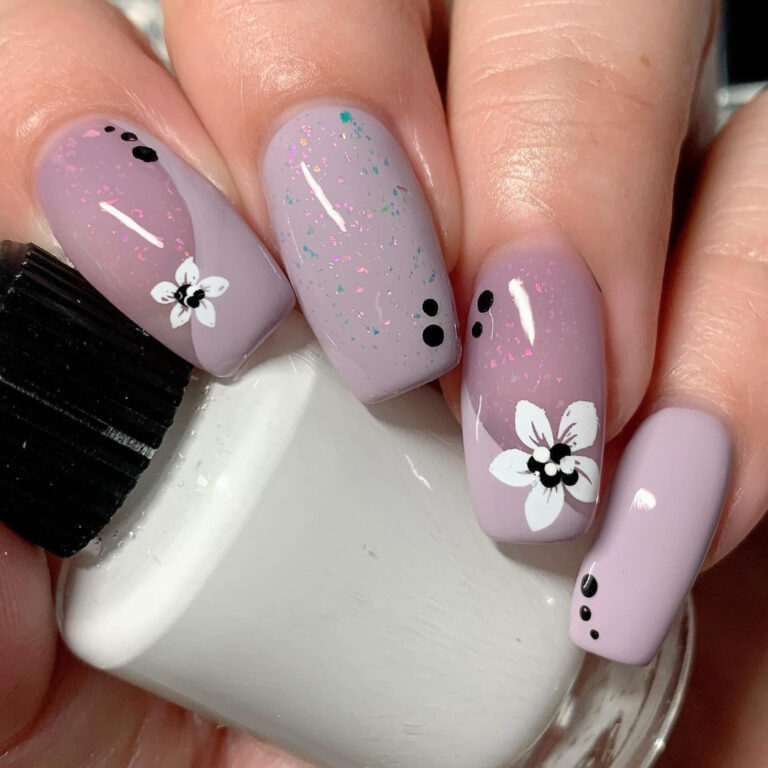 Floral Whispers Blooming Grace On Every Delicate Nail