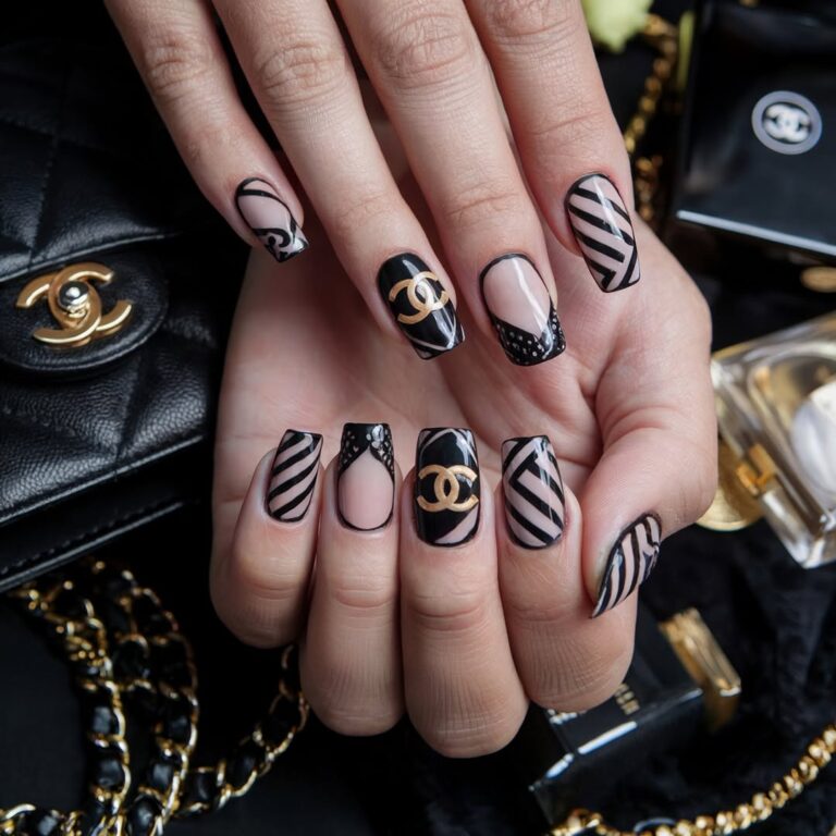 Nail Kicks French Tip Stylish Black Nails For Beginners